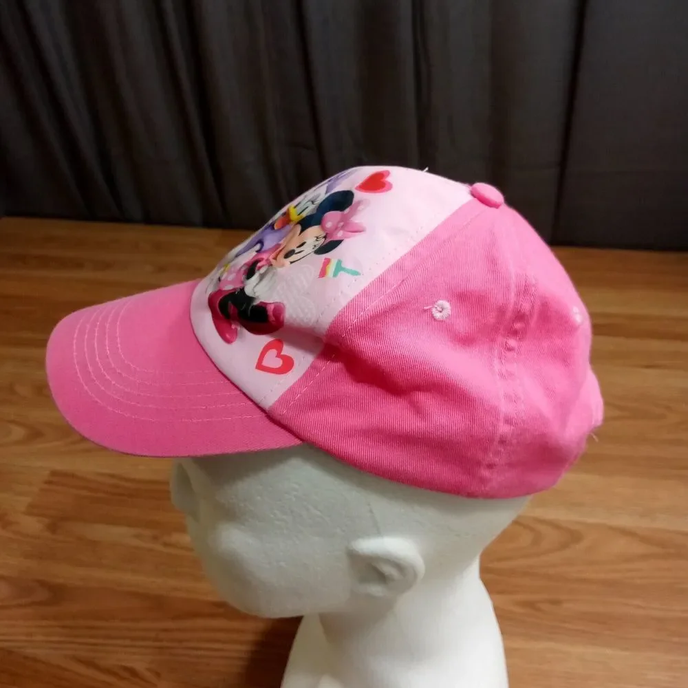 Disney Hat Cap‎ Baby Toddler Minnie and Daisy Pink Hook and Loop Strap
